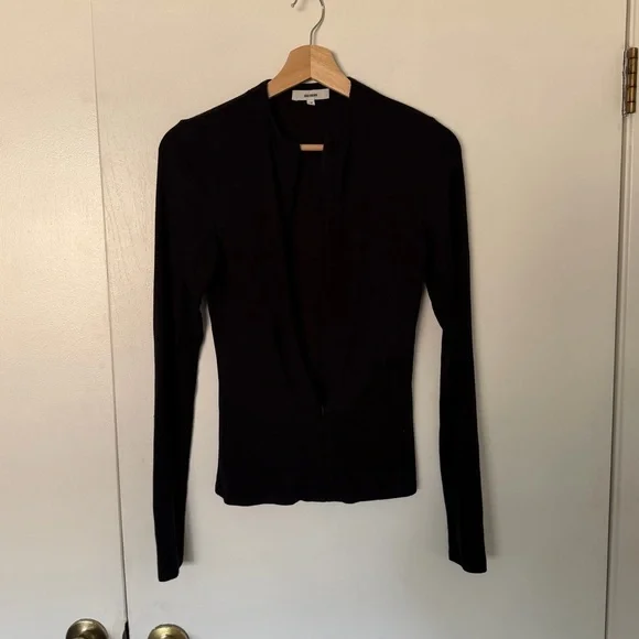 Joah brown invisible zip long sleeve top - Picture 6 of 6